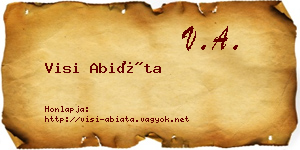Visi Abiáta névjegykártya
